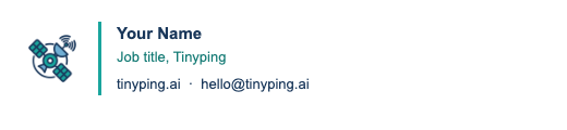 TinyPing email signature